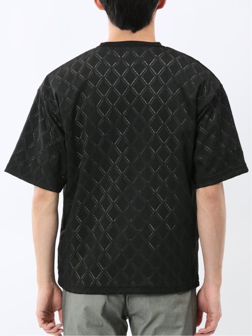 ダイヤ柄 クルー プルオーバー & 半袖 Tシャツ アンサンブル