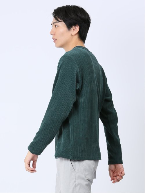 ジャガードモール クルーネック長袖Ｔシャツ