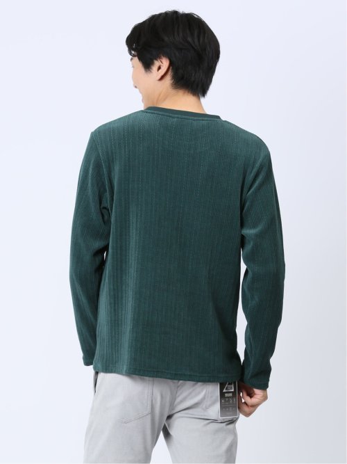 ジャガードモール クルーネック長袖Ｔシャツ