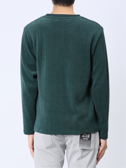 ジャガードモール クルーネック長袖Ｔシャツ