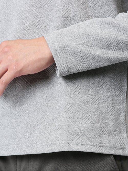 ふくれジャガード Vネック長袖Tシャツ