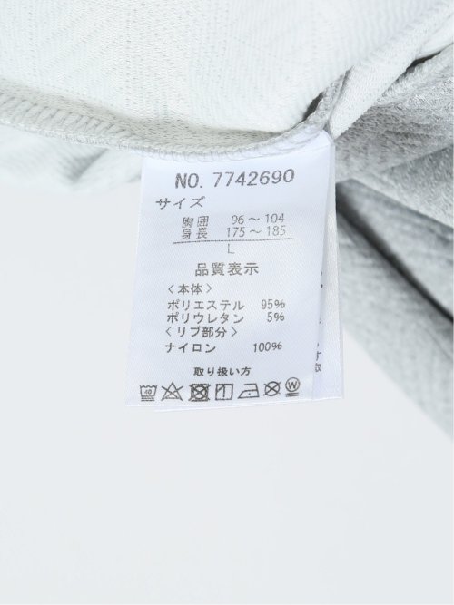 ふくれジャガード Vネック長袖Tシャツ