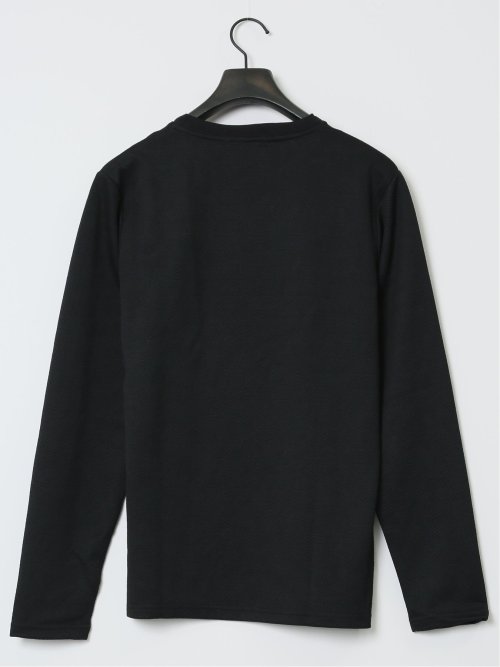 ふくれジャガード Vネック長袖Tシャツ