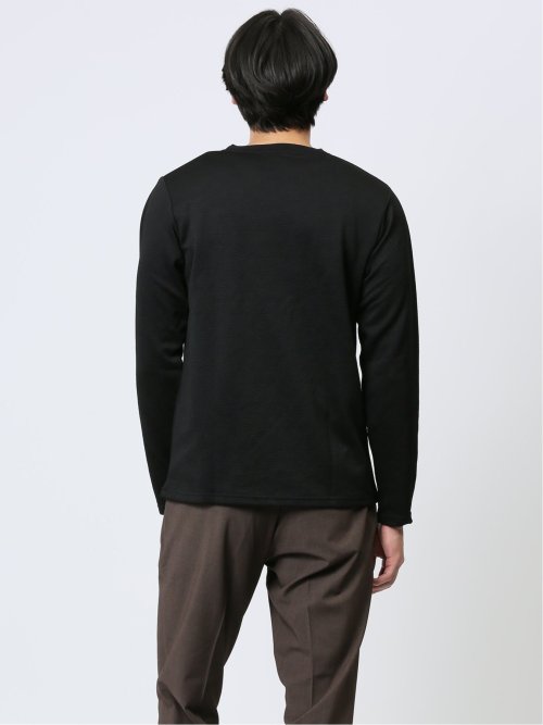 ふくれジャガード Vネック長袖Tシャツ