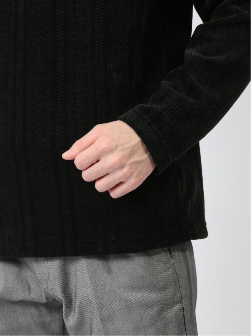 ジャガードモール クルーネック長袖Tシャツ