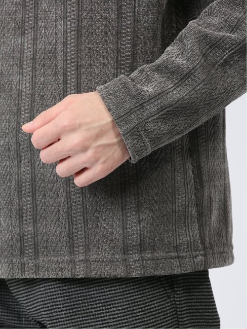 ジャガードモール クルーネック長袖Tシャツ