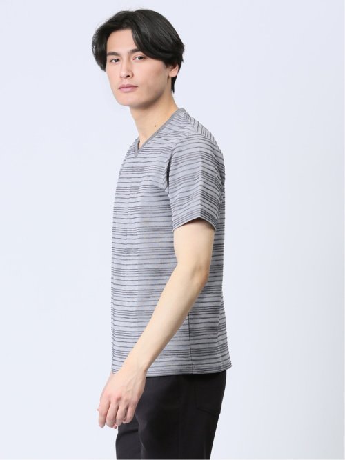 タックボーダー Vネック半袖Ｔシャツ