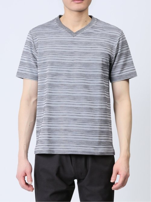 タックボーダー Vネック半袖Ｔシャツ