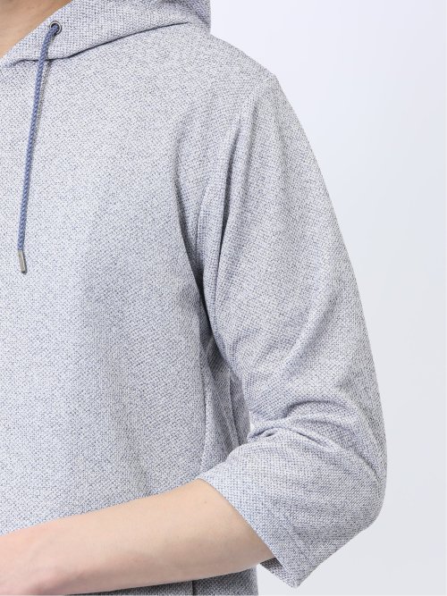 ドビーメッシュ 7分袖パーカー