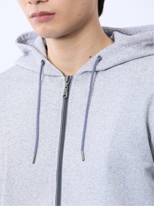 ドビーメッシュ 7分袖パーカー