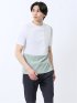 異素材切替 クルーネック半袖Tシャツ