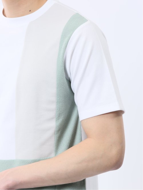 異素材切替 クルーネック半袖Tシャツ