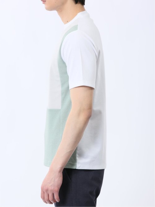 異素材切替 クルーネック半袖Tシャツ