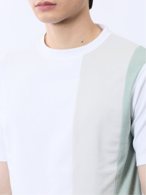 異素材切替 クルーネック半袖Tシャツ