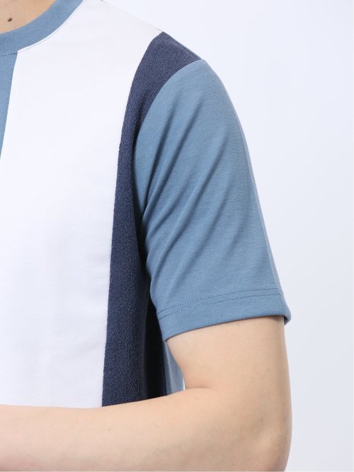 異素材切替 クルーネック半袖Tシャツ
