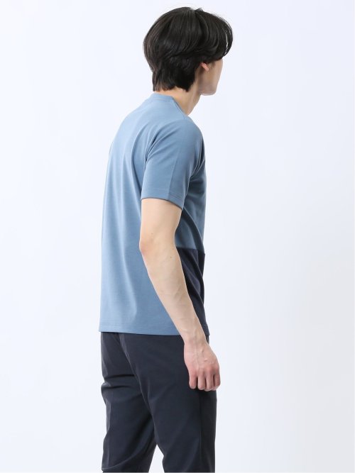 異素材切替 クルーネック半袖Tシャツ