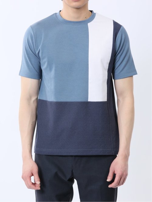 異素材切替 クルーネック半袖Tシャツ