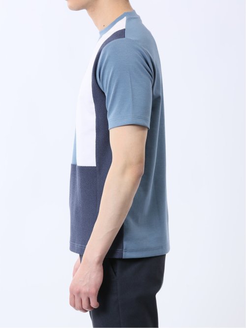 異素材切替 クルーネック半袖Tシャツ