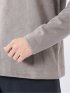 Tシャツ メンズ 長袖 ストレッチ キーネック フェイクレイヤード 起毛 ポンチ