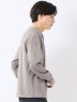 Tシャツ メンズ 長袖 ストレッチ キーネック フェイクレイヤード 起毛 ポンチ