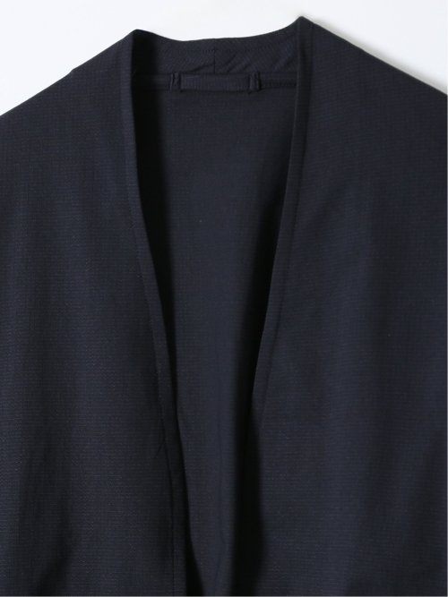 ストレッチ マイクロドット メッシュ ボタンレス カーディガン