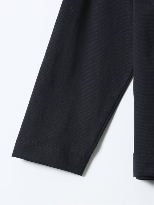 ストレッチ マイクロドット メッシュ ボタンレス カーディガン