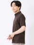 綿混 メランジ 鹿の子 ボタンダウン 半袖 ビズポロ ポロシャツ クールビズ メンズ
