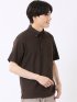 綿混 メランジ 鹿の子 ボタンダウン 半袖 ビズポロ ポロシャツ クールビズ メンズ