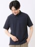 綿混 メランジ 鹿の子 ボタンダウン 半袖 ビズポロ ポロシャツ クールビズ メンズ