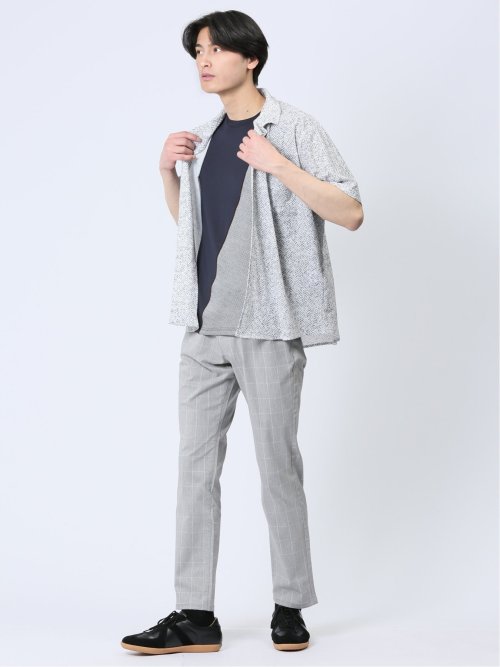 エステルプリント 半袖シャツアウター