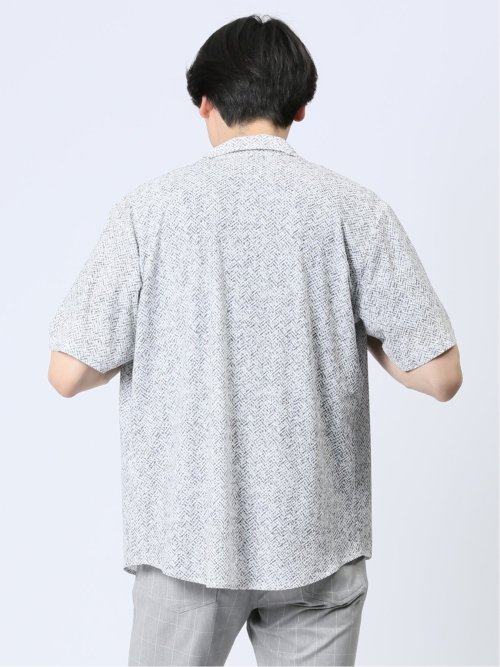 エステルプリント 半袖シャツアウター