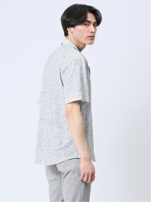 エステルプリント 半袖シャツアウター