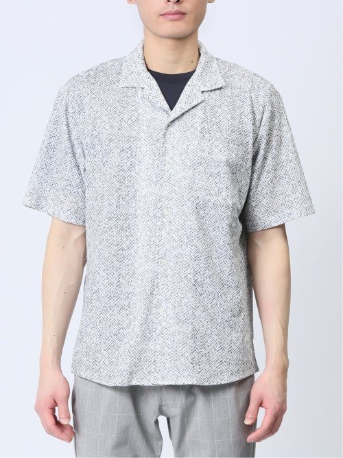 エステルプリント 半袖シャツアウター