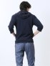 ふくれ切替ジャガード 7分袖パーカー