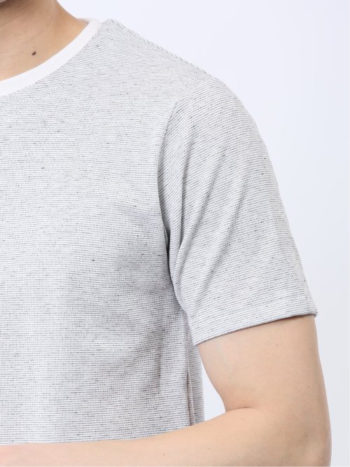 メランジポンチ キーネック半袖Tシャツ