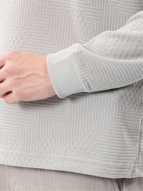 ランダムジャガード クルーネック長袖Tシャツ