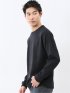 ランダムジャガード クルーネック長袖Tシャツ