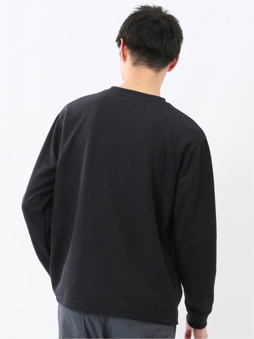 ランダムジャガード クルーネック長袖Tシャツ