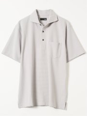 ストレッチ カットジャガード カッタウェイ 半袖 ポロシャツ