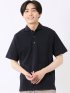 ストレッチ 綿混 カット ジャガード カッタウェイ 半袖 ビズポロ ポロシャツ クールビズ メンズ