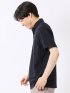 ストレッチ 綿混 カット ジャガード カッタウェイ 半袖 ビズポロ ポロシャツ クールビズ メンズ