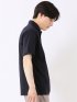 ストレッチ 綿混 カット ジャガード カッタウェイ 半袖 ビズポロ ポロシャツ クールビズ メンズ