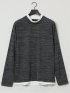 スラブインレイ モックネック長袖Ｔシャツ