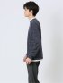 スラブインレイ モックネック長袖Ｔシャツ