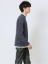 スラブインレイ モックネック長袖Ｔシャツ