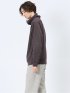 裏フリース ボンディング クロスネック長袖プルオーバー