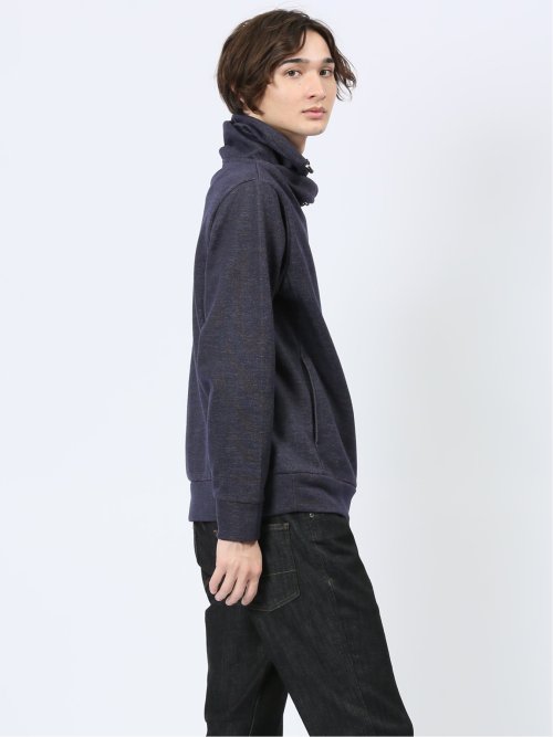 裏フリース ボンディング クロスネック長袖プルオーバー