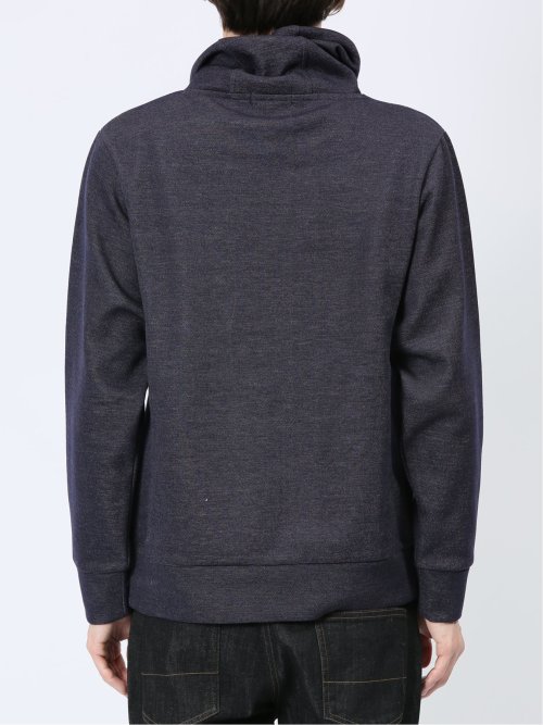 裏フリース ボンディング クロスネック長袖プルオーバー