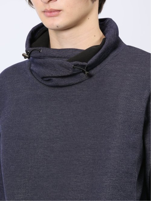 裏フリース ボンディング クロスネック長袖プルオーバー