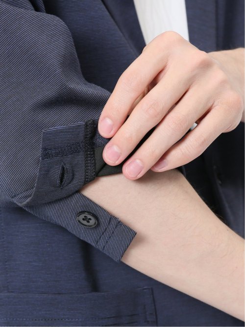 レーヨン混 2ボタン 7分袖ジャケット